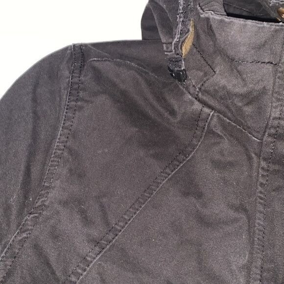 Wenven Black Hooded Jacket M Womens Casual Outerwear 100% Cotton - Picture 4 of 12